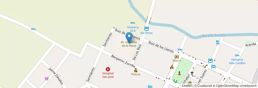 Mapa de ubicacion de Dr. Victorino de la Plaza en 阿根廷, Salta, Cachi, Municipio De Cachi, Cachi.