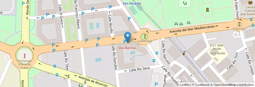 Mapa de ubicacion de Dra. Barroso en Spain, Community Of Madrid, Community Of Madrid, Área Metropolitana De Madrid Y Corredor Del Henares, Leganés.