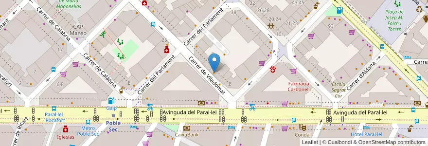 Mapa de ubicacion de Dream Cafe en İspanya, Catalunya, Barcelona, Barcelonès, Barcelona.