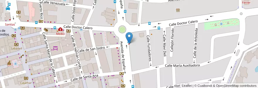 Mapa de ubicacion de Dres. Llopis Lozano en إسبانيا, منطقة مدريد, منطقة مدريد, Área Metropolitana De Madrid Y Corredor Del Henares, Majadahonda.