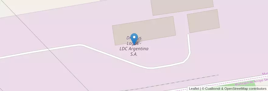 Mapa de ubicacion de Dreyfus Lagos - LDC Argentina S.A. en 아르헨티나, Santa Fe, Departamento Rosario, Municipio De General Lagos.