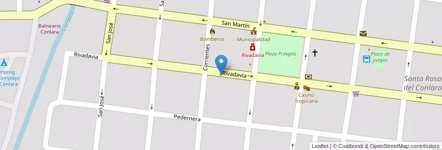 Mapa de ubicacion de D'Río en 아르헨티나, San Luis, Junín, Municipio De Santa Rosa Del Conlara.