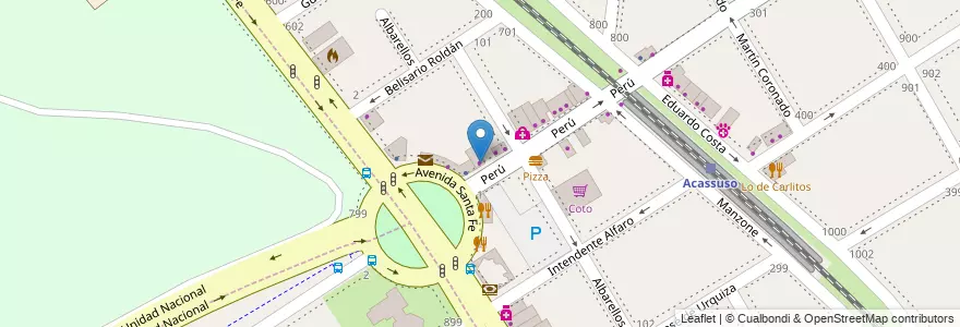Mapa de ubicacion de Driver's en Arjantin, Buenos Aires, Partido De San Isidro, Acassuso.