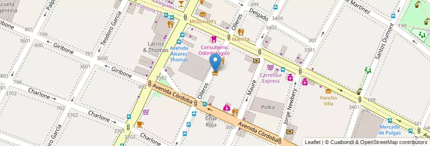 Mapa de ubicacion de Drugstore de Nancy, Chacarita en Argentina, Autonomous City Of Buenos Aires, Autonomous City Of Buenos Aires.