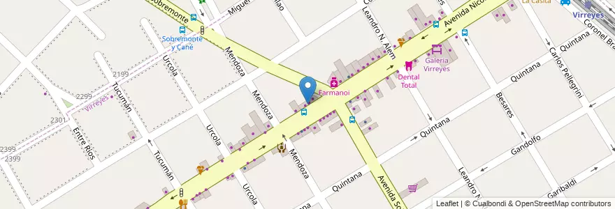 Mapa de ubicacion de Drugstore Joker en Arjantin, Buenos Aires, Partido De San Fernando, Victoria.