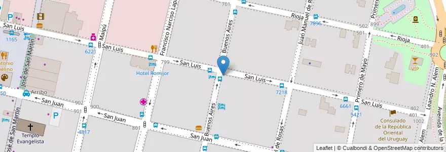 Mapa de ubicacion de Drugstore en アルゼンチン, サンタフェ州, Departamento Rosario, Municipio De Rosario, ロサリオ.