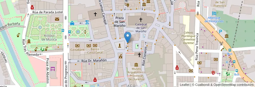 Mapa de ubicacion de Druida en 스페인, Galicia / Galiza, Ourense, Ourense, Ourense.