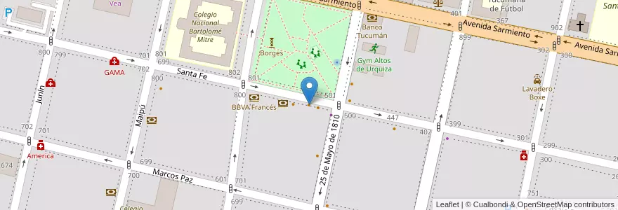 Mapa de ubicacion de Dublin en Argentinien, Tucumán, San Miguel De Tucumán, Departamento Capital, San Miguel De Tucumán.
