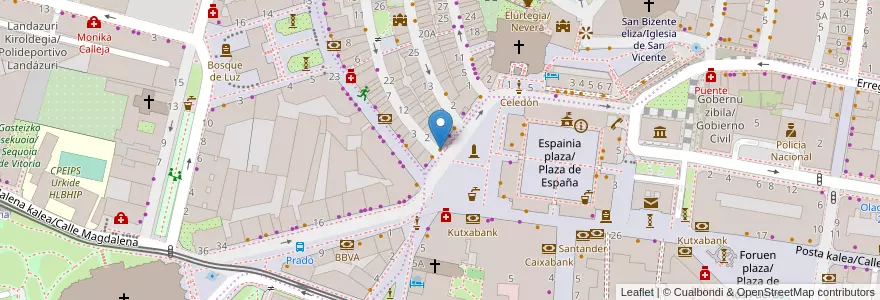 Mapa de ubicacion de Dublín en İspanya, Bask Bölgesi, Araba/Álava, Gasteizko Kuadrilla/Cuadrilla De Vitoria, Vitoria-Gasteiz.