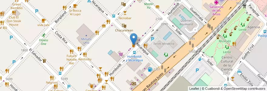 Mapa de ubicacion de Dubliners, Palermo en Argentina, Ciudad Autónoma De Buenos Aires, Buenos Aires, Comuna 14.