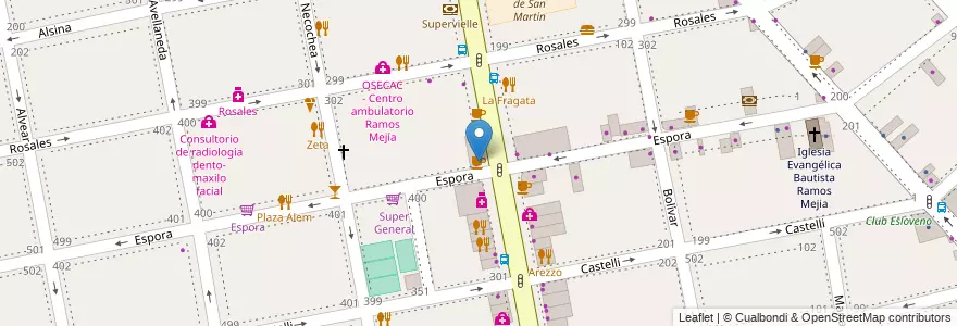 Mapa de ubicacion de Dubs en Argentinien, Provinz Buenos Aires, Partido De La Matanza, Ramos Mejía.