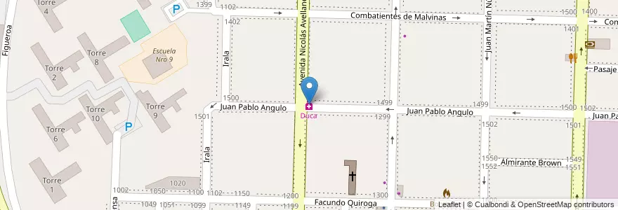 Mapa de ubicacion de Duca en アルゼンチン, ブエノスアイレス州, Partido De Avellaneda, Dock Sud.