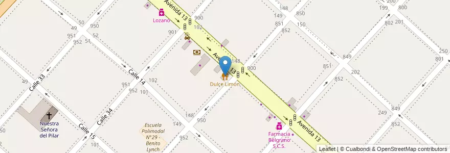 Mapa de ubicacion de Dulce Limón, Casco Urbano en Аргентина, Буэнос-Айрес, Partido De La Plata, La Plata.