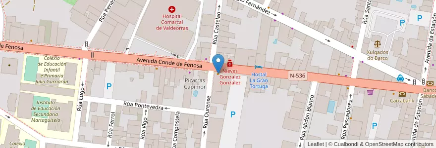Mapa de ubicacion de Dulce & Salado en スペイン, ガリシア州, オウレンセ, Valdeorras, O Barco De Valdeorras.