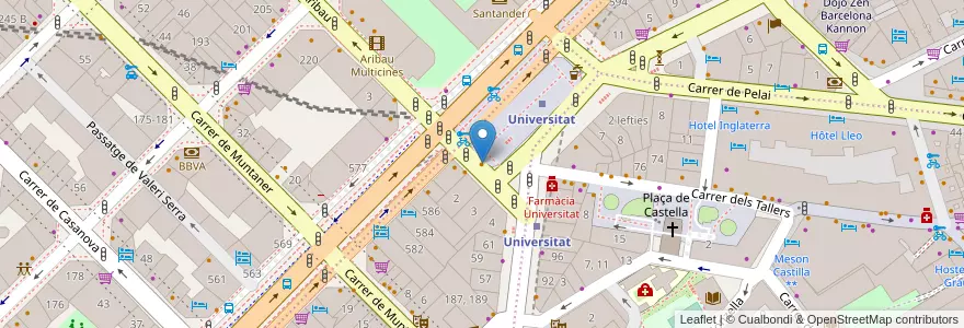 Mapa de ubicacion de Dunkin' Coffee en İspanya, Catalunya, Barcelona, Barcelonès, Barcelona.
