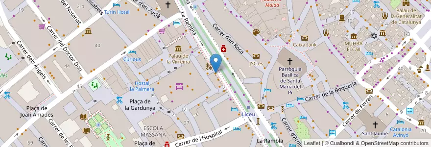 Mapa de ubicacion de Dunkin' Donuts en Espagne, Catalogne, Barcelone, Barcelonais, Barcelone.