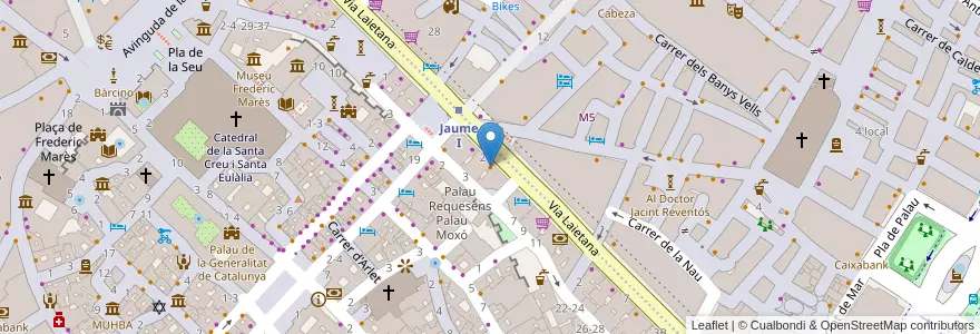 Mapa de ubicacion de Dunne's Irish Bar & Restaurant en 스페인, Catalunya, Barcelona, Barcelonès, 바르셀로나.