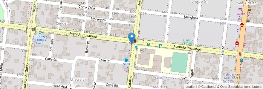 Mapa de ubicacion de Duomo en Argentinien, Misiones, Departamento Capital, Municipio De Posadas, Posadas.