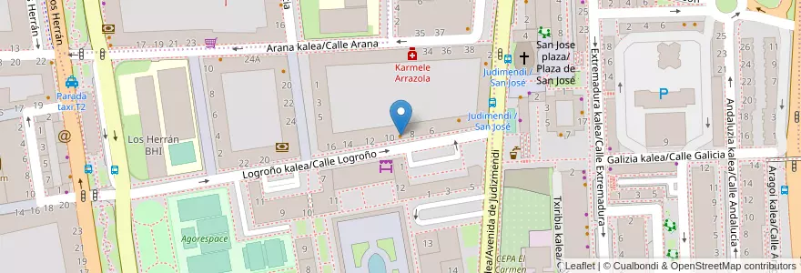 Mapa de ubicacion de Duomo`s pizza en Испания, Страна Басков, Алава, Gasteizko Kuadrilla/Cuadrilla De Vitoria, Vitoria-Gasteiz.