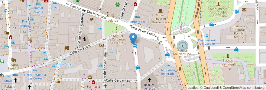 Mapa de ubicacion de DUQUE DE MEDINACELI, CALLE, DEL,2 en 西班牙, Comunidad De Madrid, Comunidad De Madrid, Área Metropolitana De Madrid Y Corredor Del Henares, Madrid.