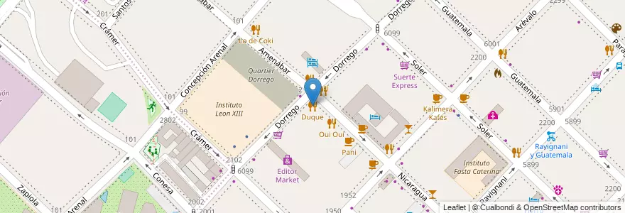 Mapa de ubicacion de Duque, Palermo en Argentinië, Ciudad Autónoma De Buenos Aires, Buenos Aires.