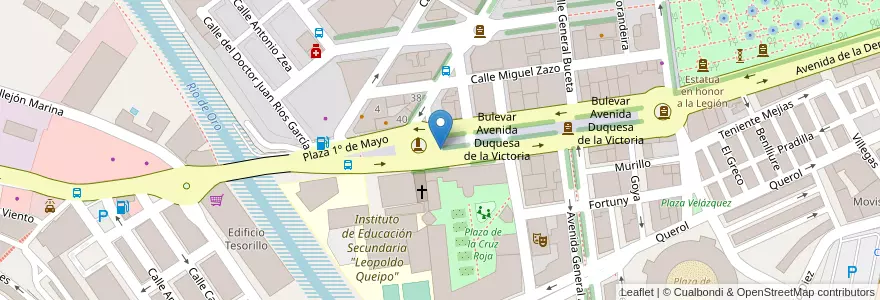 Mapa de ubicacion de Duquesa de la Victoria en スペイン, メリリャ, メリリャ.