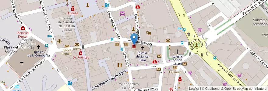 Mapa de ubicacion de Durántez en 스페인, Castilla Y León, Palencia, Campos, Palencia.