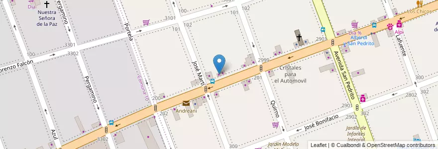 Mapa de ubicacion de Durlock, Flores en Аргентина, Буэнос-Айрес, Comuna 7, Буэнос-Айрес.
