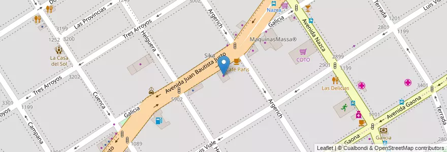Mapa de ubicacion de Durlock, Villa Santa Rita en Аргентина, Буэнос-Айрес, Буэнос-Айрес.
