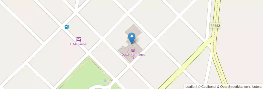 Mapa de ubicacion de Dutto Hermanos SH en Аргентина, Кордова, Departamento Río Segundo, Pedanía Calchín, Municipio De Carrilobo.