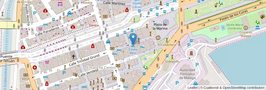 Mapa de ubicacion de E-bike Rent en Испания, Андалусия, Málaga, Málaga-Costa Del Sol, Малага.