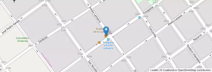 Mapa de ubicacion de E. Lamar Café, Villa del Parque en 阿根廷, Ciudad Autónoma De Buenos Aires, 布宜诺斯艾利斯, Comuna 11.
