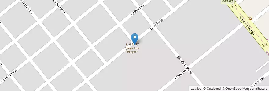 Mapa de ubicacion de E. P. N° 57 "Jorge Luis Borges" en アルゼンチン, ブエノスアイレス州, Partido De Moreno, Cuartel V.