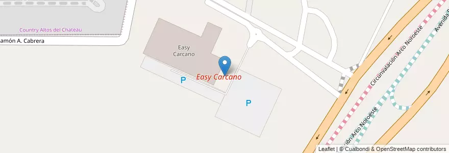 Mapa de ubicacion de Easy Carcano en 阿根廷, Córdoba, Departamento Capital, Pedanía Capital, Córdoba, Municipio De Córdoba.