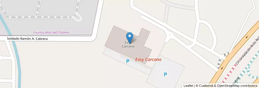 Mapa de ubicacion de Easy Carcano en Argentinien, Provinz Córdoba, Departamento Capital, Pedanía Capital, Córdoba, Municipio De Córdoba.