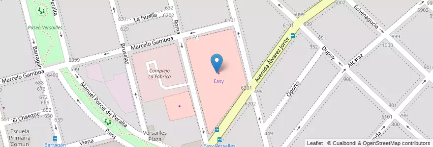 Mapa de ubicacion de Easy, Versalles en Argentinië, Ciudad Autónoma De Buenos Aires, Buenos Aires, Comuna 10.