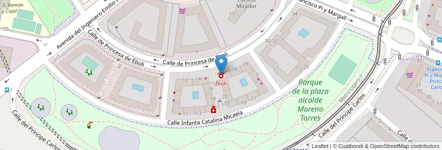 Mapa de ubicacion de Éboli en Espanha, Comunidade De Madrid, Comunidade De Madrid, Área Metropolitana De Madrid Y Corredor Del Henares, Madrid.