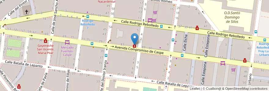 Mapa de ubicacion de Echevarria Montoto, Manuel Eduardo en スペイン, アラゴン州, サラゴサ, Zaragoza, サラゴサ.