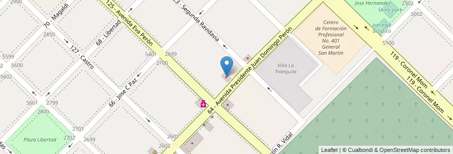Mapa de ubicacion de Eclipse Deportes en Arjantin, Buenos Aires, Partido De General San Martín, Billinghurst.