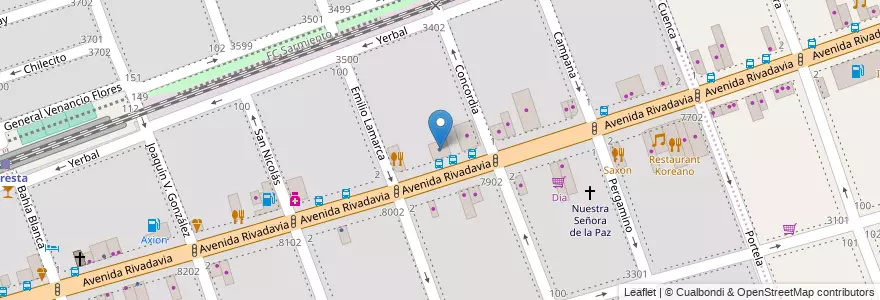 Mapa de ubicacion de Ecliptic, Floresta en Argentinien, Ciudad Autónoma De Buenos Aires, Buenos Aires, Comuna 10.