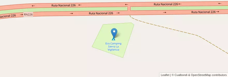 Mapa de ubicacion de Eco Camping Sierra La Vigilancia en アルゼンチン, ブエノスアイレス州, Partido De Balcarce.