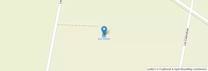 Mapa de ubicacion de Eco Hostel en Arjantin, Şili, Mendoza, Departamento Malargüe, Distrito Ciudad De Malargüe.