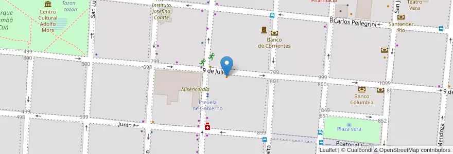 Mapa de ubicacion de Eco Pub en アルゼンチン, コリエンテス州, Departamento Capital, Corrientes, Corrientes.