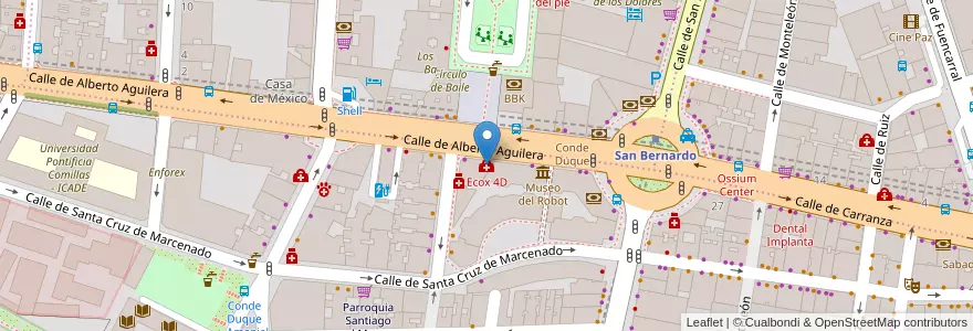 Mapa de ubicacion de Ecox 4D en Spagna, Comunidad De Madrid, Comunidad De Madrid, Área Metropolitana De Madrid Y Corredor Del Henares, Madrid.
