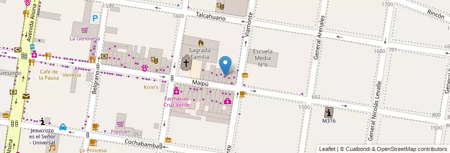 Mapa de ubicacion de ED Uniformes en Аргентина, Буэнос-Айрес, Partido De Lomas De Zamora, Banfield.