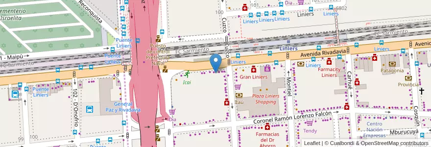 Mapa de ubicacion de Eddis Educativa en آرژانتین, Ciudad Autónoma De Buenos Aires, Comuna 9, Buenos Aires, Partido De Tres De Febrero.