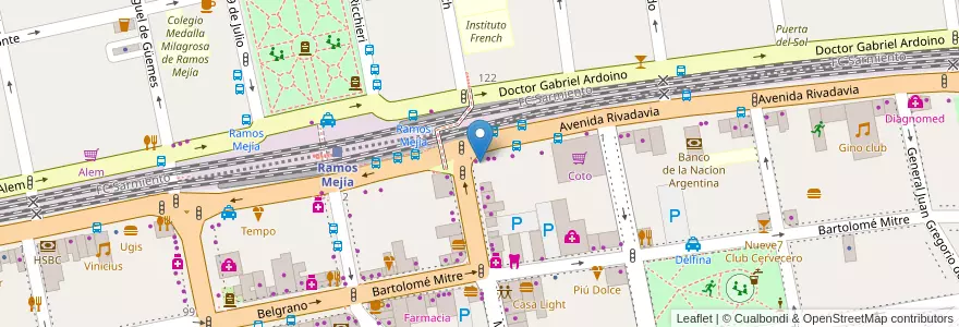 Mapa de ubicacion de Eddis en アルゼンチン, ブエノスアイレス州, Partido De La Matanza, Ramos Mejía.