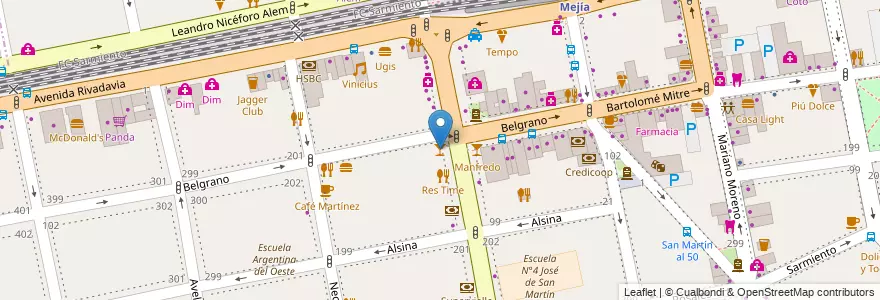 Mapa de ubicacion de Edelweiss en Argentine, Province De Buenos Aires, Partido De La Matanza, Ramos Mejía.