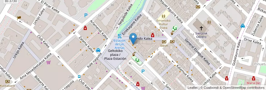 Mapa de ubicacion de Ederra en 西班牙, 巴斯克, 比斯开, Bilboaldea, Getxo.
