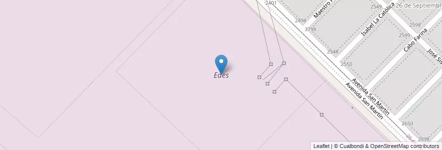 Mapa de ubicacion de Edes en 아르헨티나, 부에노스아이레스주, Partido De Bahía Blanca, Ingeniero White.